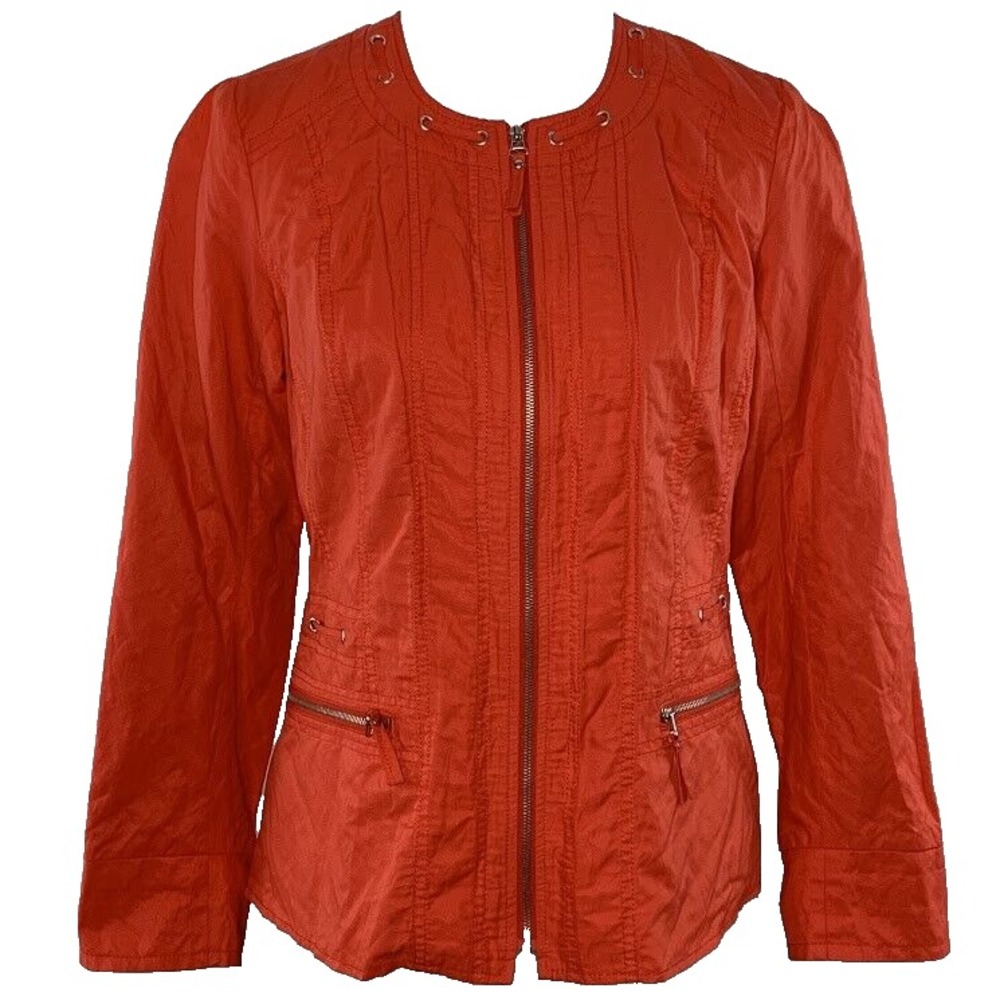 LAURA ASHLEY Size S Lined Jacket Womens Casual Full Zip Front Zip Pockets